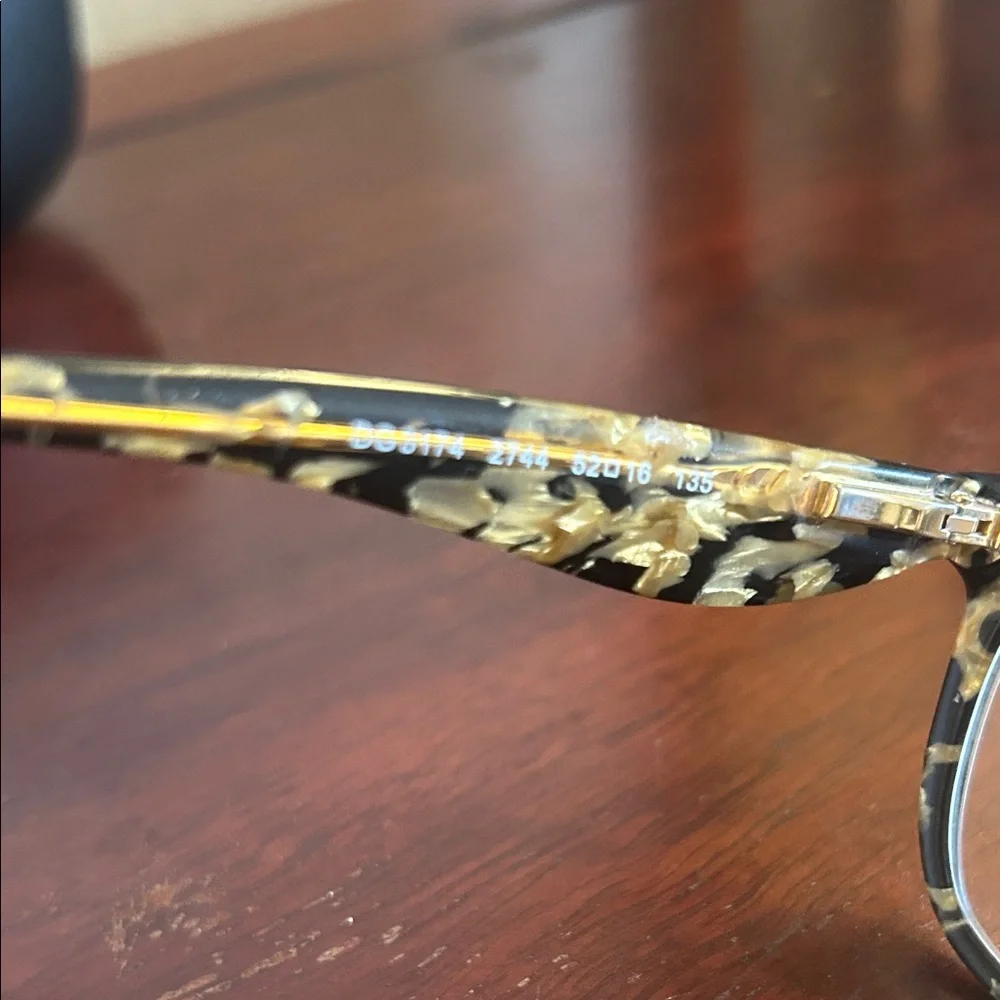 Dolce & Gabbana Black Glasses with Rhinestone Accents